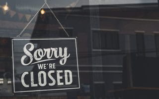 A Sign Saying Sorry We are Closed